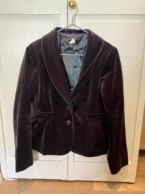 J. Crew Purple Velvet Blazer